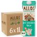 Allos organic rice hazelnut drink |Milk alternative made of hazelnuts |Plant base drink |Vegan drink |Hazelnut |Vegan |Lactose -free |1 liter (6 pieces)