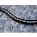 Gl cksHucke browband horse lined 'Silk Shine' in powder white & Crystal AB (Shetty)