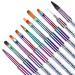 RIYAN Dual Ended Nail Art Acrylic UV Gel Extension Builder Flower Painting Pen Brush UV Gel Nail Art Brush Manicure Tool 6 - Buy Online on GoSupps.com