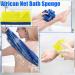 African Exfoliating Net Sponge Set - Nylon Bath Scrubber Towel for Smooth Skin - 2 Pcs Blue and Yellow - Buy Online on GoSupps.com