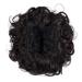 Rose Bud Chignon Hairpiece | Curly Bun Extensions Scrunchie Updo | 4A Dark Brown - Buy Online on GoSupps.com