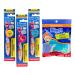 Kali Dreams Blippi Toothbrush Set - 3 Toothbrushes  and Floss. (Blippi 3pk Floss) Blippi 3pk Floss 1 - Set