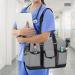 Durable Nurse Bag for Home Health Visits | Zip-Top Closure & Side Fasten Snaps | Clinical Study & Health Care | Large Gray Utility Tote - Buy Online on GoSupps.com