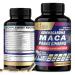 Organic Cadane Maca Root Ashwagandha Panax Ginseng Supplement - 90 Capsules 3 Months with Fenugreek Tongkat Ali & More - Support Energy Production & Immunity