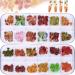 Kalolary 2 Boxes Maple Leaves Nail Art Sequins  3D Fall Leaves Stickers for Acrylic Nails  Maple Leaves Wood Pulp Glitter Flakes for Autumn Nail Art Decorations
