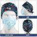 6-Piece Bouffant Scrub Caps with Buttons and Sweatband - Adjustable Nurse Hats for Men and Women in Multi Color Prints - Buy Online on GoSupps.com