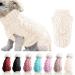 Famkit Pet Dog roll collar sweater with turtleneck sweater Pet Dog Clothing Outwear Fashion Warm Pullover Knitwear (please choose a larger size according to the size table) XL (Fit for 11-13.2lb) white
