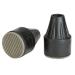Thomas Fetterman Performance Crutch & Cane Rain Tip 2-3/8 Inch Base Diameter Black with Gray Tread Pair - Fits Crutches 7/8 to 1 Inch Crutch Shafts