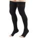 Truform 20-30 mmHg Compression Stockings - Thigh High Open Toe Black Large - Pack of 2 for Men & Women - Worldwide Shipping - Buy Online on GoSupps.com