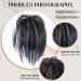 PORSMEER 10 Ombre Blue Claw Clip Ponytail Hair Extension for Women - Natural Straight Tousled Updo Bun Chignon - Buy Online on GoSupps.com