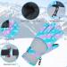 Ausletie Kids Waterproof Winter Snow Gloves - Blue Unicorn | Warm Snowboard Gloves for Girls | Outdoor Ski Gloves for Children - Buy Online on GoSupps.com
