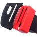 Ganen Car Belt Lock Buckle Guard Prevent Children And kids Opening The Seatbelt Securing the car seat Beltlock Send Keychainn (Red)