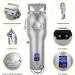 Kemei Cordless Hair Trimmer for Men - Professional Men's Hair Clippers with LED Display - Silver - Buy Online on GoSupps.com