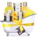 Spa Luxetique Spa Bath Baskets for Women  8pcs Bath Set  Spa Bath Gift Set Includes Body Lotion  Bubble Bath  Bath Salt  Essential Oil  Mother's Day Gift for Mom Tahiti Island