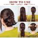 Moon Hairpin Fashion Moon Hair Stick Wooden Lightweight Accessories 2 Sizes Carved for Long Hair (Black) - Buy Online on GoSupps.com