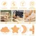 Akone Cabinet Buttons Set - 6 Wooden Star Moon & Cloud Knobs for Children's Furniture | Natural Decorative Drawer & Cupboard Hardware - Buy Online on GoSupps.com