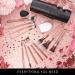 Nir Beauty 15-Part Vegan Make-Up Brush Set | Award-Winning Professional Brushes with Case Sponge Cleaner & Gift Box | Luxury Rose Gold - Buy Online on GoSupps.com