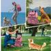 Txinrbaod Dog Travel Bag - Pink Dog Backpack with Food Container Pocket for Hiking & Camping - Perfect for Overnight Trips - Buy Online on GoSupps.com