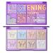 UCANBE 8 Colors Face Highlighter Makeup Palette - Holographic Shimmer Illuminating Make Up Metallic Baking Powder Starlight Highlighting Glow
