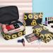 MAGEFY 3 Piece Sunflower Cosmetic Bag Set | Stylish Travel Makeup Pouch | International Shipping Available - Buy Online on GoSupps.com