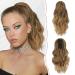 Sofeiyan ponytail extension clip in claw hair part ponytail hair extension long corrugated curly ponytail with clamp hair extension art hair heat -resistant for women brown until golden brown to ash brown