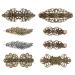 French vintage hair clips 8 piece retro metal hair clips bronze vintage hair clip hairpin hair jewelry clamp hair jewelry accessories for women girls