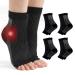 4 Pairs Plantar Fasciitis Socks Neuropathy Socks Compression Socks Neuro Socks for Women Men Ankle Support for Sprained Ankle for Sport Arthritis Pain Relief L-XL Black