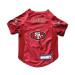 Littlearth NFL San Francisco 49ers - Saloon Letters Stretch Pet Jersey Team Color Size S San Francisco 49ers S (Neck: 11" Girth: 13"-15" Back: 9") San Francisco 49ers - Saloon Letters