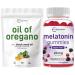 Micro Ingredients Melatonin Gummies & Oil of Oregano Softgels | Bundle | Sugar-Free BlackBerry Cherry Flavor | No Drug Non-Habit-Forming Ingredients | 4X Strength Carvacrol & Thymoquinone