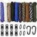 Aufodara 24er Set Paracord Bracelets - DIY Nylon Rope Kits with Black Plastic Click Closure Key Ring & Carabiner Hook - Buy Online on GoSupps.com