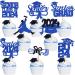 40Pcs Graduation Cupcake Toppers 2024 Blue Glitter Senior Class of 2024 Cupcake Toppers Diploma Grad Cap Cupcake Picks 2024 for Grade Graduation Party Supplies