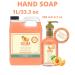 Cucina Peach & Mandarin Hand Soap Set - 200ml Bottle & 1L Refill | International Shipping - Buy Online on GoSupps.com