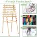 Flenpptly Wooden Braiding Hair Rack - Double Sided Hair Extension Holder with Height Adjustment - Hair Separator Stand for Braiding Hairstylists - Buy Online on GoSupps.com