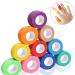 Noverlife 12 Colors Non-wonven Self Adhesive Bandage Wrap for Finger Guard Nail Protector 2.5cm x 4.5m / 1" x 5yd Waterproof Cohesive Elastic Tape Sports Fixing Band Stretch Wrap - Buy Online on GoSupps.com