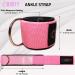 Booty Basics Pink Fitness Ankle Strap for Cable Machines - Padded Ankle Attachment for Women - Leg and Glute Workout Essential - Buy Online on GoSupps.com