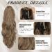 BARSDAR Long Wavy Claw Clip Ponytail Extension 20'' Golden Chestnut Brown Mix Blonde Synthetic Hairpiece for Women - Perfect for Daily Use & Parties | Pack of 1 - Buy Online on GoSupps.com
