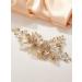 AW BRIDAL Pearl Flower Wedding Hair Comb - Gold Bridal Hair Accessories - Buy Online on GoSupps.com