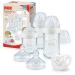 NUK Nature Sense Glass Baby Bottles Starter Set | 0-18 Months | Breast-Like Silicone Teat | 3 x Anti Colic Baby Bottles Bottle Teats & Dummy | BPA-Free | 7 Count Hearts 7 Count (Pack of 1) Temperature Control