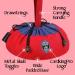 Monstrous Dice Bag - Red/Blue - 8 Pockets - 500+ Dice Capacity - Perfect for Dice Hoarders - CardKingPro - Buy Online on GoSupps.com