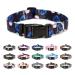 Mercano dog collar adjustable soft nylon comfort & robust patterned dog collar for small medium -sized dog puppies (L night sky) l night sky