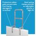 Carex Dual Level Bathtub Rail - Chrome Finish Grab Bar for Seniors and Handicap - Easy to Install Safety Bar for Assistance in and out of Tub - Buy Online on GoSupps.com