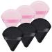 Triangle makeup powder quaste soft triangle puff velours powder -quaste face triangle reusable triangle make -up sponge pads (6 pieces | pink & black)