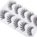 Lanflower Cat Eye False Eyelashes - Natural Look, Clear Band, 5 Pairs, 14MM Wispy Tapered Ends - Buy Online on GoSupps.com