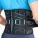 PRESTEL Lower Back Support Belt for Men and Women - Best Back Brace for Back Pain Relief with 6 Stays - Breathable & Medicated Design with Dual Adjustable Straps (S)