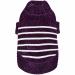 Blueberry Pet Cozy Soft Chenille Classy Striped Dog Sweater in Dark Plum, Back Length 10", Pack of 1 Clothes for Dogs 10 inch (Pack of 1) Dark Plum