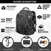 WolfWarriorX Men Backpack: Large Capacity Tactical Hiking Backpack (39L-60L), Black - Buy Online on GoSupps.com