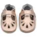 Dotty Fish Soft Leather Baby Shoes | T-Bar Style for Girls | Non-Slip Suede Soles | 0-6 Months to 2-3 Years | Rose Gold - Buy Online on GoSupps.com