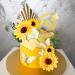 Sunflower Rose Flower Cake Decorations Butterfly Cake Topper with Artificial Eucalyptus and Happy Birthday Topper for Summer Sunflower Wedding Party Decorations Baby Shower Supplies (Sunflower) - Buy Online on GoSupps.com