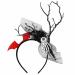Vakkery Light Up Halloween Headbands LED Antler Branches Hair Band Flashing Halloween Costume Party Hair Accessories for Women