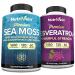 Nutrivein Premium Sea Moss Capsules & Resveratrol Supplement Bundle: High-Absorption Resveratrol Capsules and Irish Sea Moss for Digestion, Vitality, & Repair